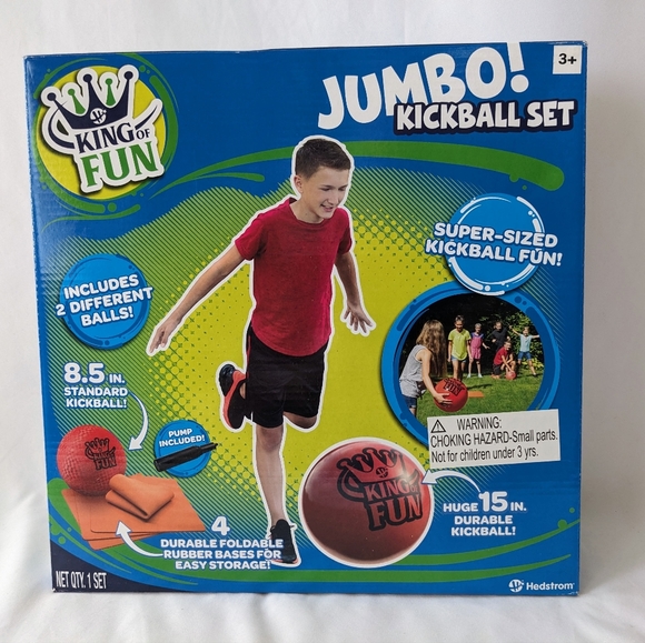 Hedstrom King of Fun Jumbo Oversized Kickball Set 7 PC Set New - Picture 1 of 4